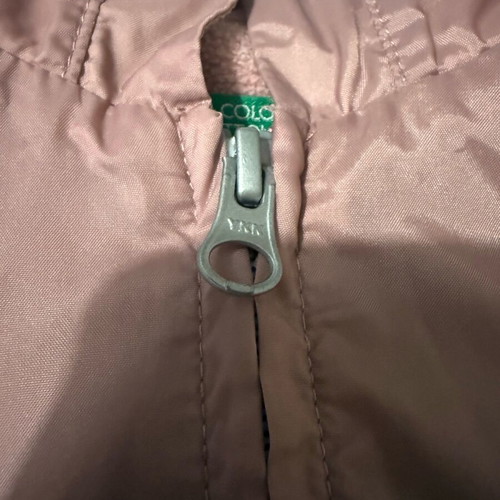 Benetton waterproof jacket with fleece lining for girl 3-4 years like new, pink