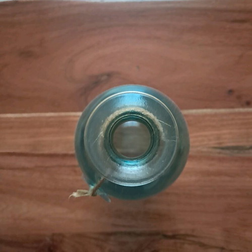 Decorative vase like new, summer blue with fish, height 26cm