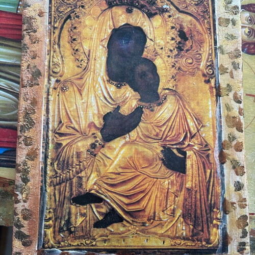 Ypapanti Kalamatas handmade on lacquered wood, new