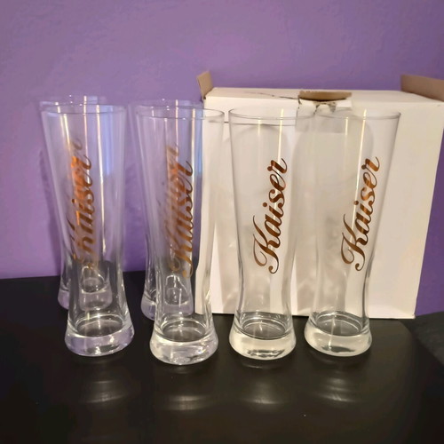 Kaiser 0.5lt beer glasses new, set of 6