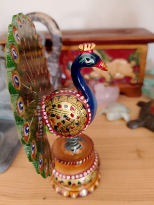 Wooden peacock like new