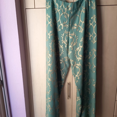 Forel pants like new turquoise with gold patterns size 4XL
