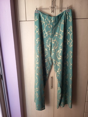 Forel pants like new turquoise with gold patterns size 4XL