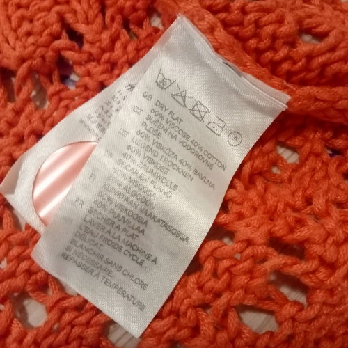 H&M Summer Cardigan Large Coral Color New