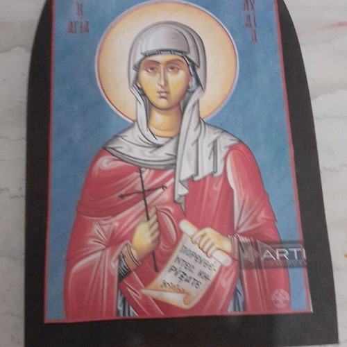 Wooden handmade religious icon new, 27×17 cm, decoupage