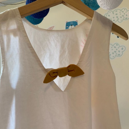 Dpam dress for girl 6 years (116cm), white fantastic
