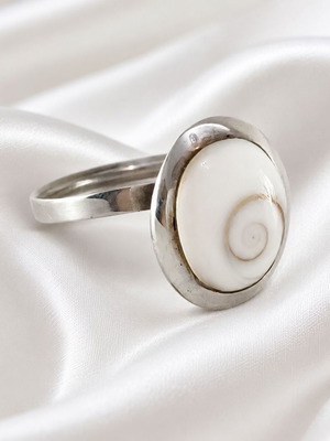 Handmade Gianniotiko ring silver 925 with sea eye stone new