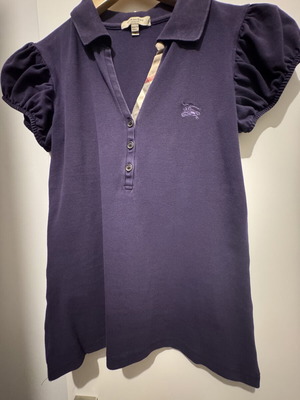 Burberry women's purple polo shirt used, size M