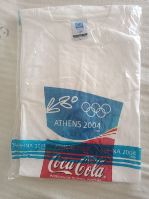 Coca Cola Athens 2004 T-shirt new, size Large