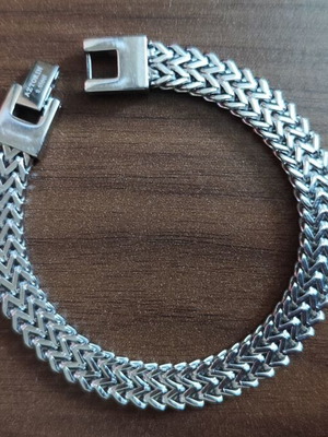Aztorin stainless steel bracelet used, length 20 cm, width 0.9 cm