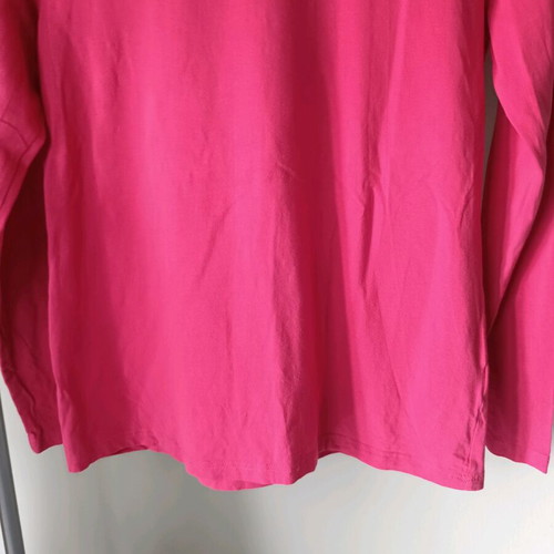 Basic long sleeve top fuchsia like new, cotton Lycra size L