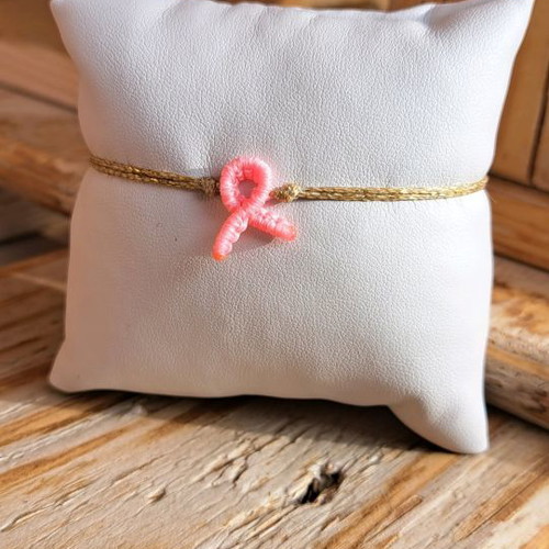 Handmade bracelet for World Breast Cancer Prevention Day