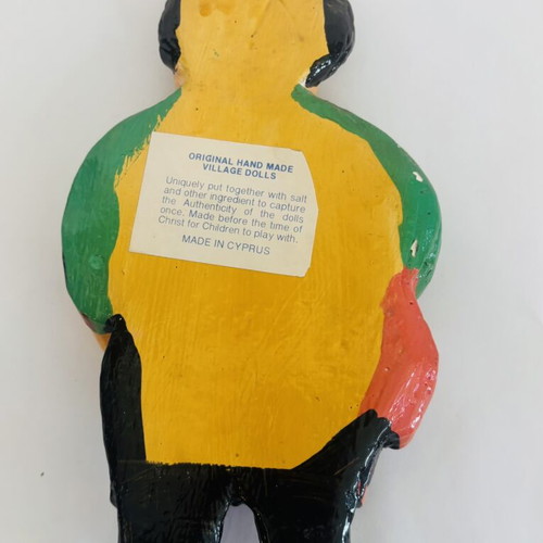 Cypriot Handmade Doll Cypriot Souvlaki 24x13cm used