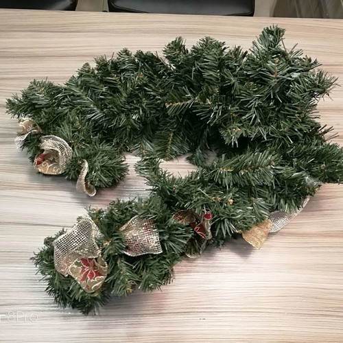 Christmas decorative garland used 100x20cm green