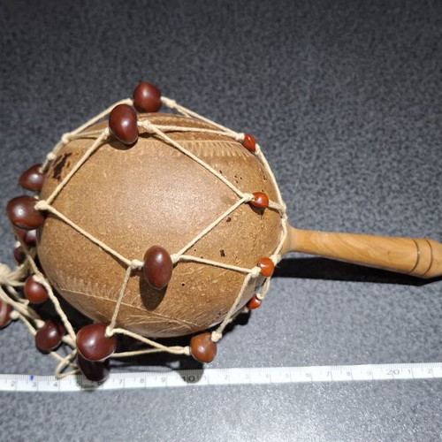 Shekere Handmade Maraca from Natural Gourd Used