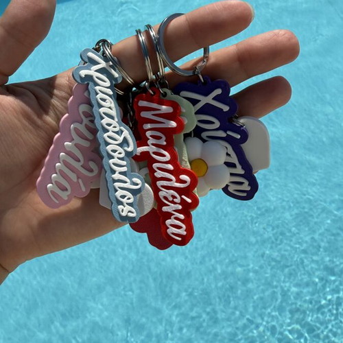 Personalized 3D Printed Name Keychain
