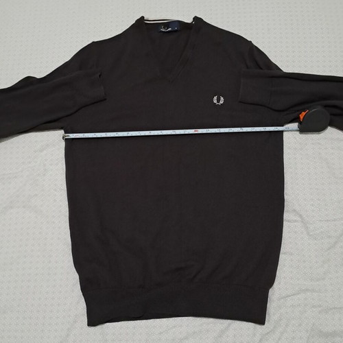Fred Perry Medium brown sweater used merino wool and cotton