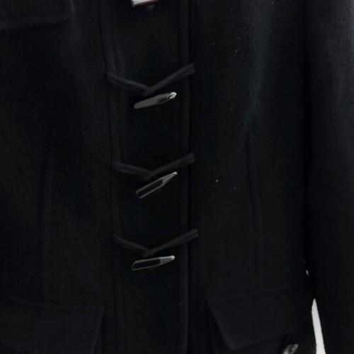 Mexx medium black Montgomery coat with hood like new