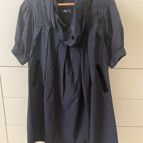Heel short-sleeve dress dark blue like new