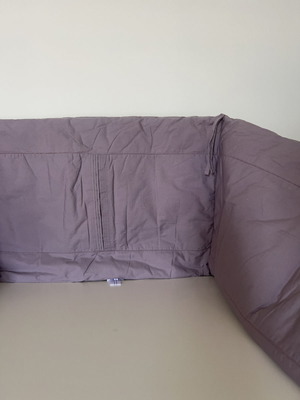 Pam bebe crib bumper used, soft purple cotton