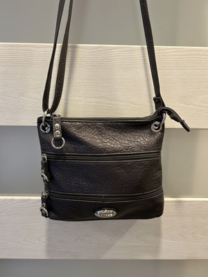 Rosetti shoulder bag used, dark brown eco leather