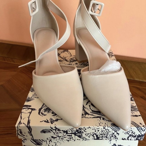 Alta Moda Nude Pumps Size 41 with Block Heel