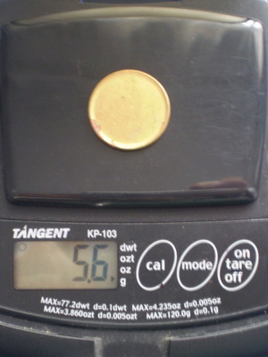 Metal blank coin disc like new