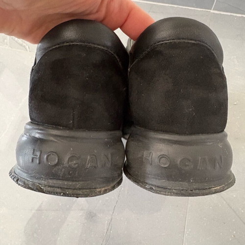 Hogan sneakers μαύρα μεταχειρισμένα, νούμερο 38,5-39, φαρδιά γραμμή