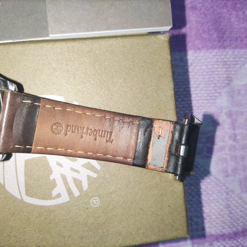 Timberland TBL15940JS men's watch used with brown leather strap