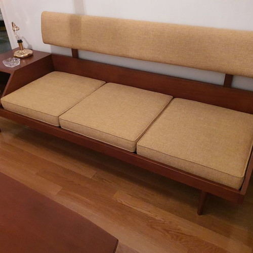 60s era living room set used with 3-seat sofa and armchairs