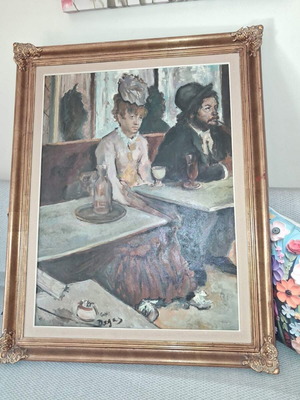 Πίνακας Edgar Degas In a Café vintage ιμπρεσιονισμός σαν καινούργιο