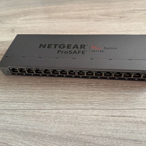 Netgear GS116Ev2 16-Port Gigabit Ethernet Plus Switch used