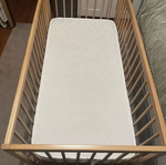 Wooden baby cot 60x120cm with mattress
