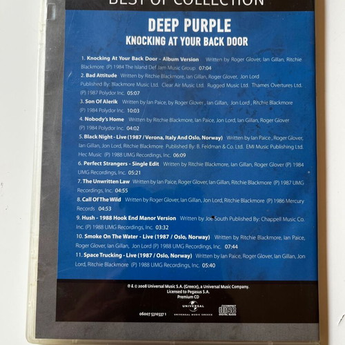 Deep Purple Knocking At Your Back Door CD used, rock