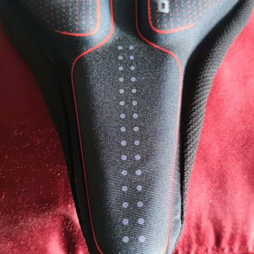 Bicycle saddle cover new orthopedic with cushions black and red