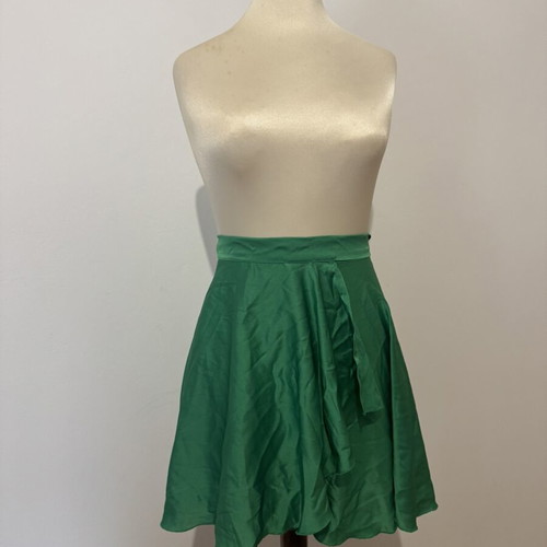 Satin skirt new, green, one size, ties like a pareo