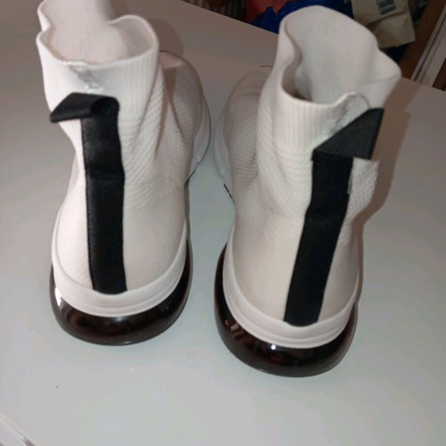 Bershka sock boots No44 like new, white