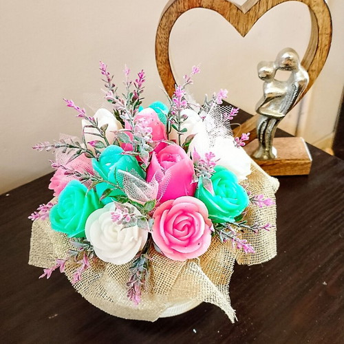 Handmade scented candle bouquet