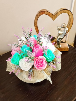 Handmade scented candle bouquet