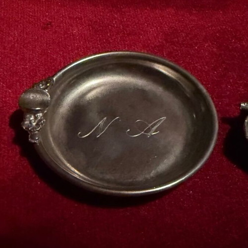 Vintage Silver Plated Small Plates pair 7 cm like new
