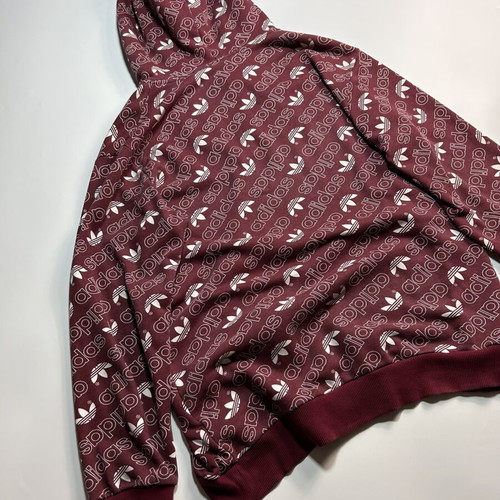 Adidas Originals Y2k Pullover Monogram Vintage Jacket 2018 Crimson size L like new