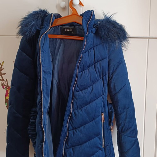 Velvet blue jacket size M like new