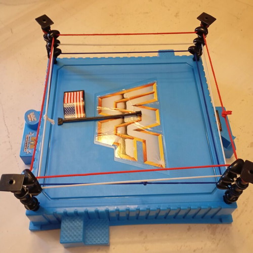 WWF Official Wrestling Ring vintage Hasbro 1990-91 used collectible
