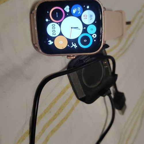 HiFuture Zone2 Pink smartwatch used with heart rate and sleep monitor