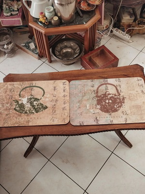 Vintage decorative placemat used, Japanese style