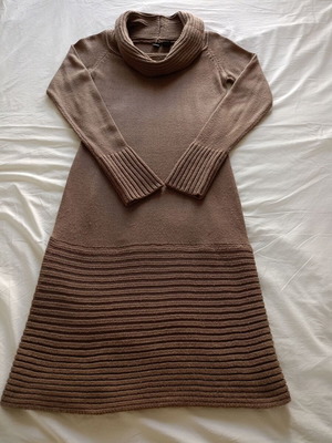 J.LO knitted dress used, brown, size S