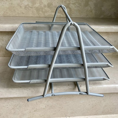 Metal Document Organizer with 3 Tiers like new