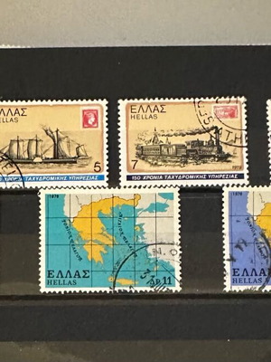 Ελληνικά γραμματόσημα 1978 μεταχειρισμένα, 2 πλήρεις σειρές σφραγισμένες