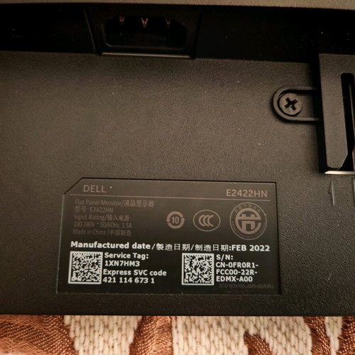 Dell Monitor E2422hn refurbished for parts or repair