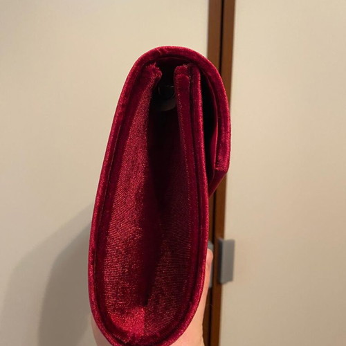Verde burgundy velvet crossbody bag new with tags